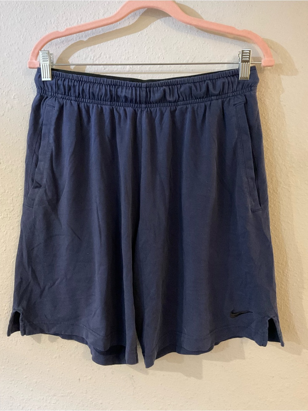 Nike Navy Blue Athletic Shorts with Swoosh